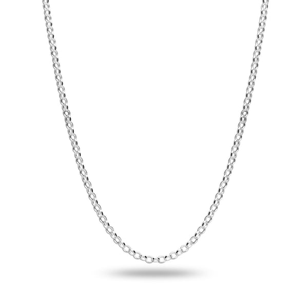 925 Sterling Silver Italian Rolo Belcher Link Chain Necklace for Men and Women