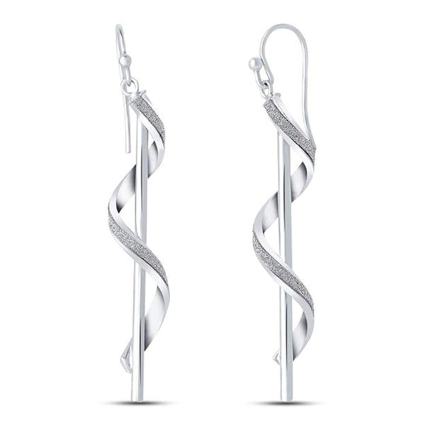 925 Sterling Silver Infinity Knot Twist French-Wire Drop Dangle Earring for Women
