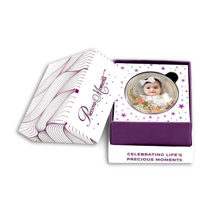 BIS Hallmarked Personalised New Born Baby Girl Silver Round Coin 999 Purity