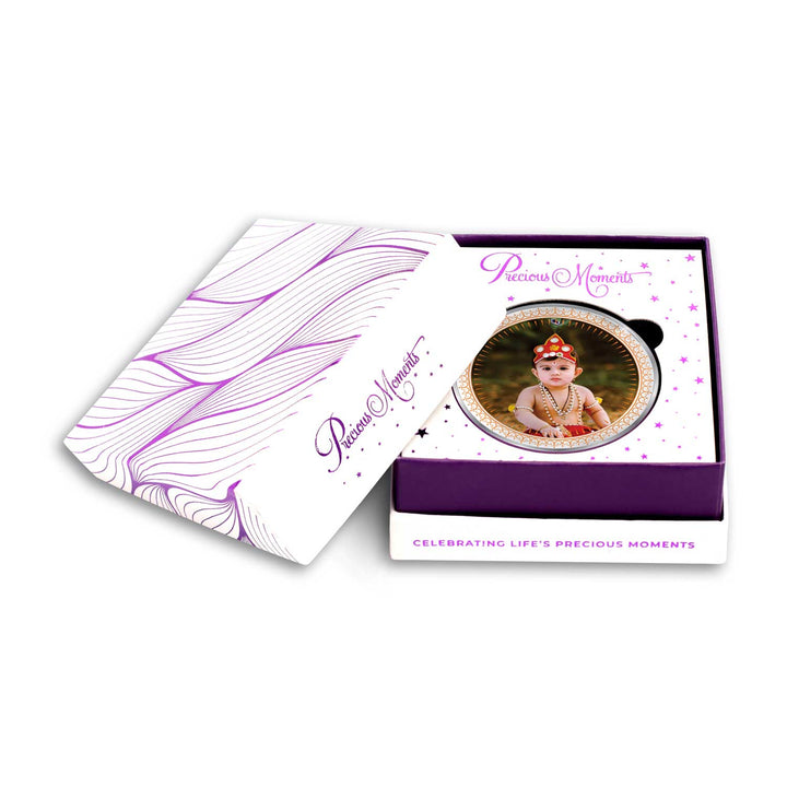 BIS Hallmarked Personalised New Born Baby Boy Round Silver Coin 999 Purity