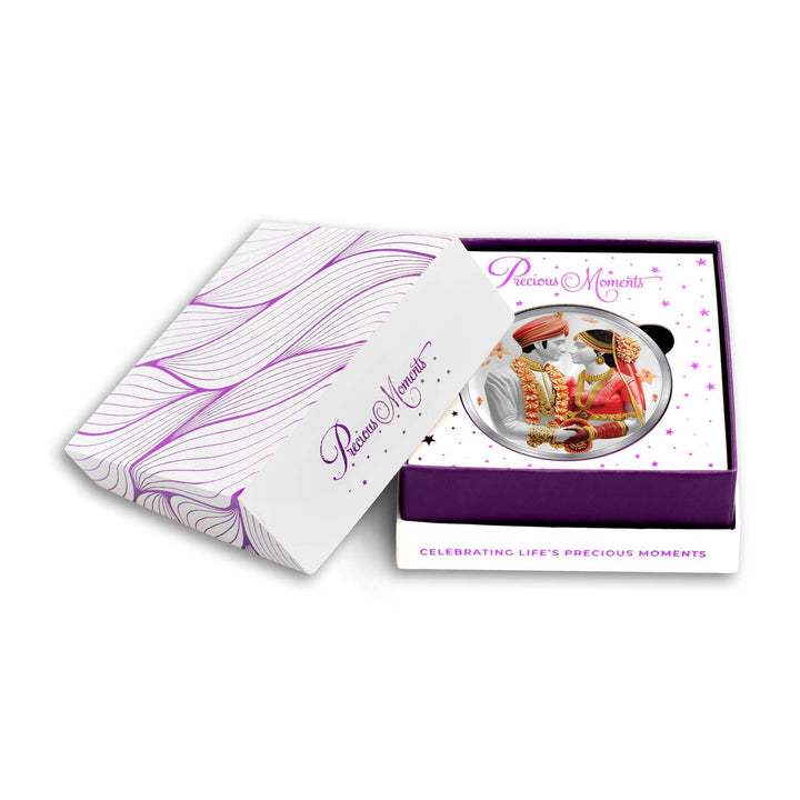 BIS Hallmarked 999 Pure Silver Celebrate Eternal Bonds with Our Exclusive Wedding Silver Coin