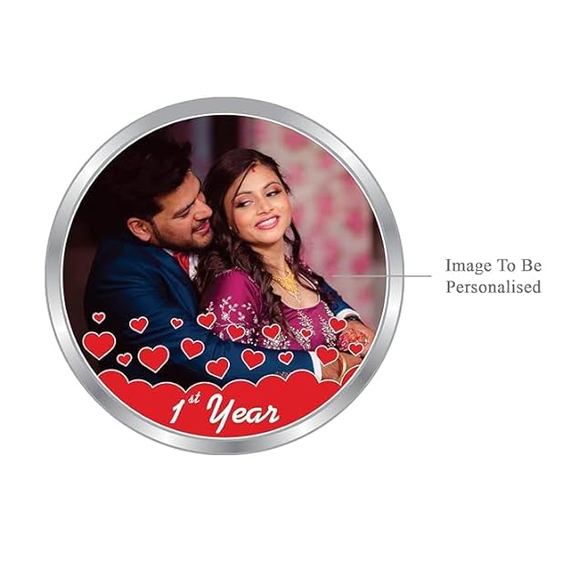 BIS Hallmarked Personalised 10g Silver 999 Coin in Glass Globe - Perfect Anniversary Gift