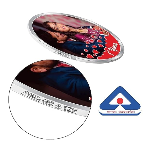 BIS Hallmarked Personalised 10g Silver 999 Coin in Glass Globe - Perfect Anniversary Gift