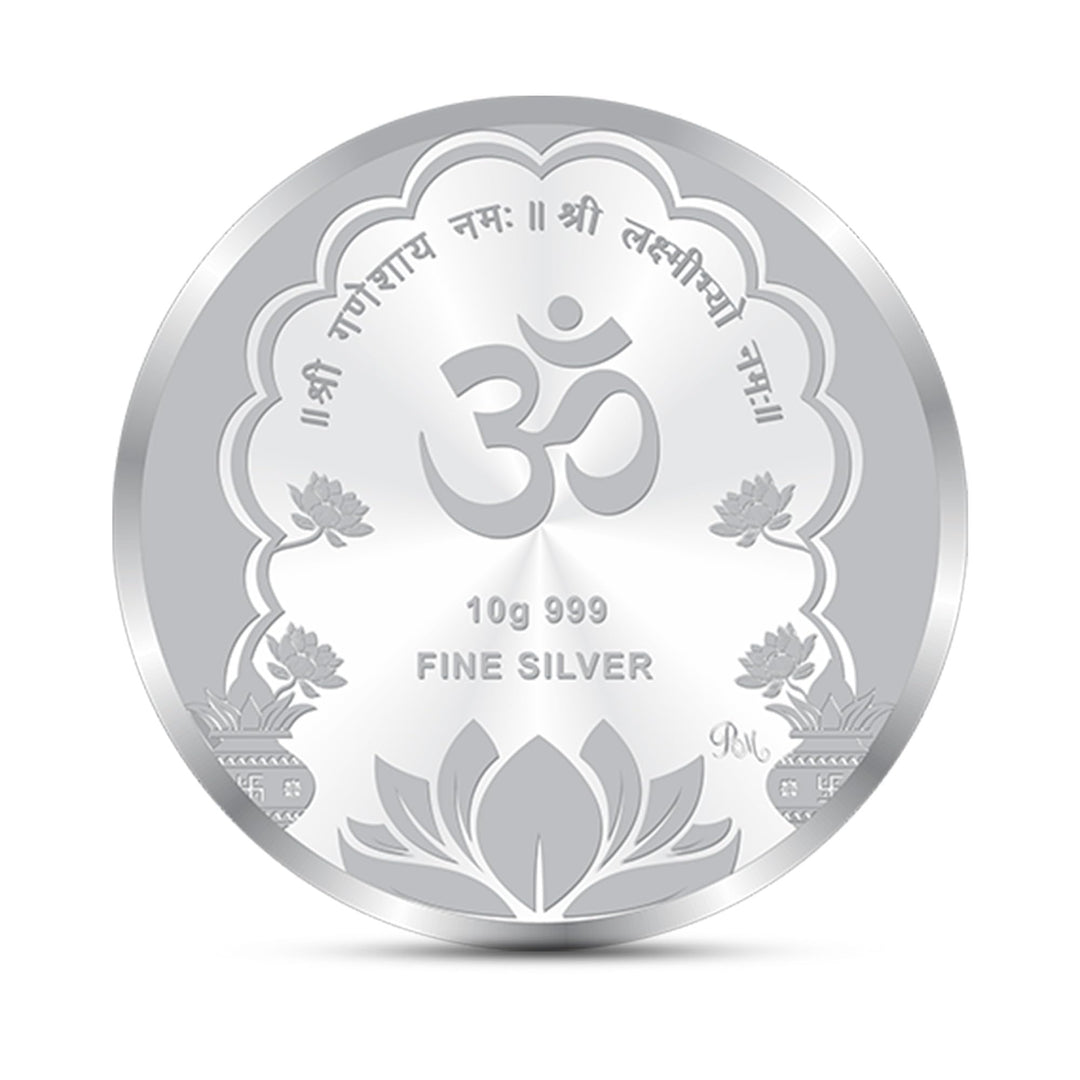 BIS Hallmarked Laxmi Ganesh 999 Pure Silver Coin Akshay Tritiya