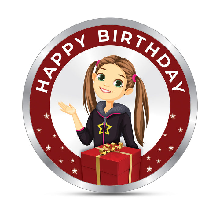 BIS Hallmarked Personalised Happy Birthday 5 gm 999 Pure Silver Coin