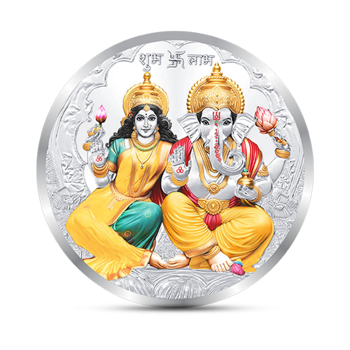 BIS Hallmarked Laxmi Ganesh 999 Pure Silver Coin Akshay Tritiya