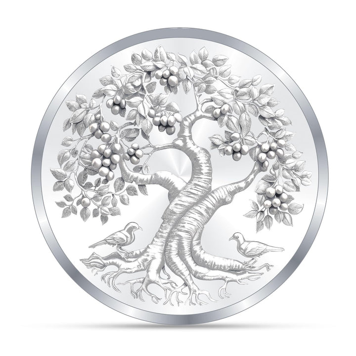 BIS Hallmarked Banyan Tree 999 Pure Silver Coin Akshay Tritiya