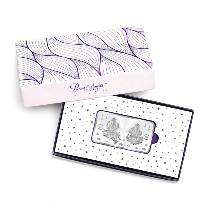 BIS Hallmarked Laxmi Ganesh Silver Bar 999 Pure Silver