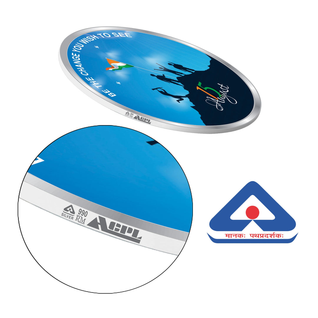 BIS Hallmarked Happy Independence Day 999 Purity Silver Coin