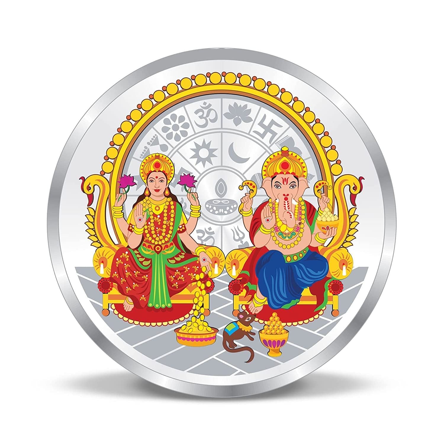 Precious Moments - Buy BIS Hallmarked Silver Coin Ganesh laxmi Design ...