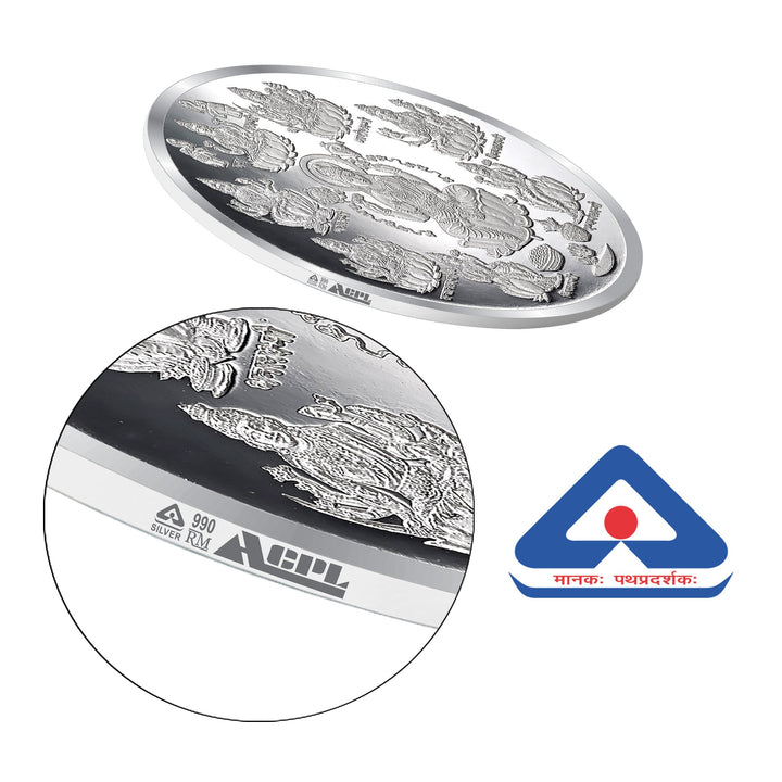 BIS Hallmarked Ashta Laxmi 999 Pure Silver Coin