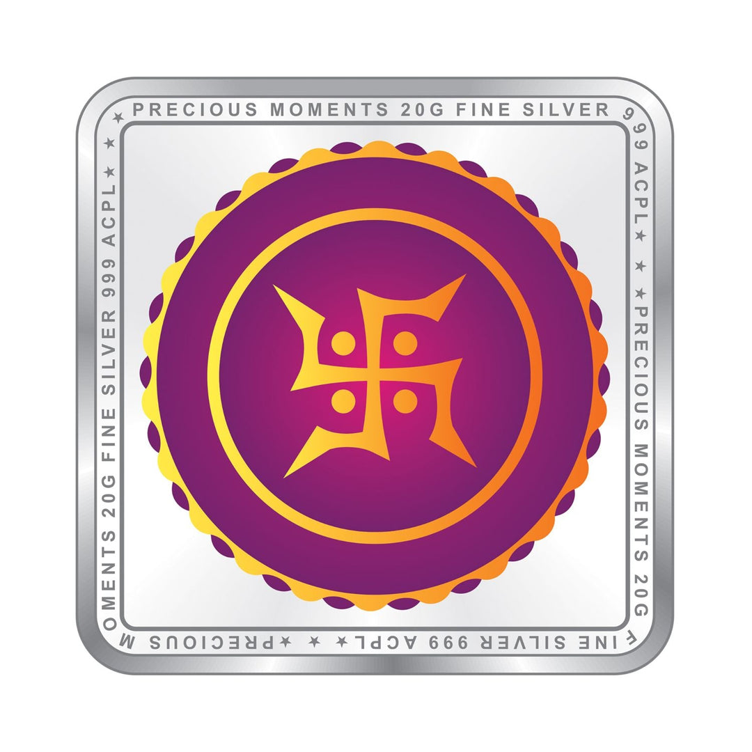 BIS Hallmarked Akshaya Tritiya Square Silver Coin 999 Pure