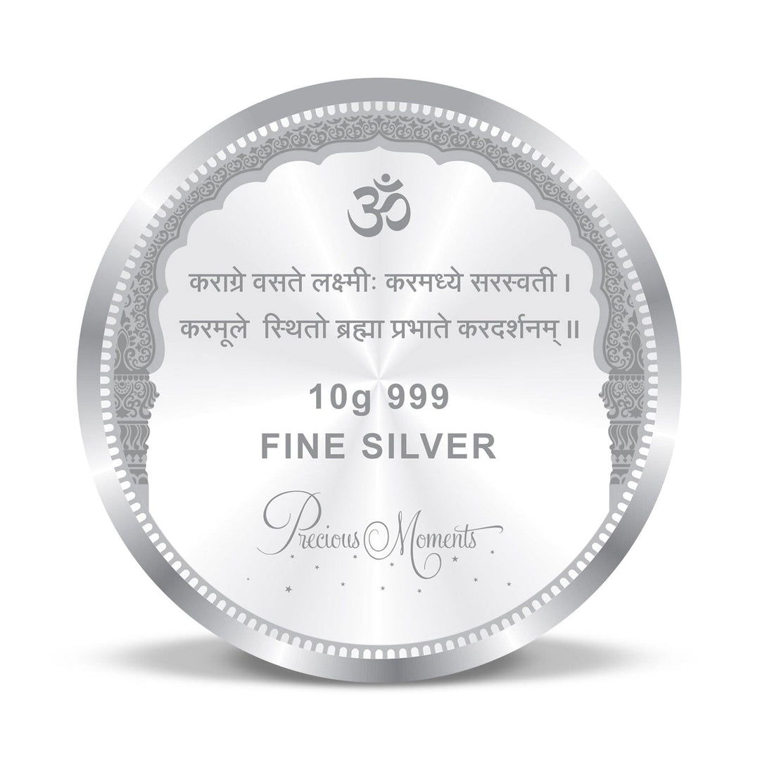 BIS Hallmarked Round Shape Laxmi ji Colour Silver Coin 999 Purity Akshay Tritiya