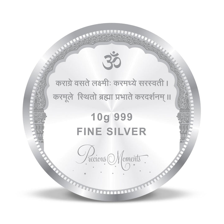 BIS Hallmarked Round Shape Laxmi ji Colour Silver Coin 999 Purity Akshay Tritiya