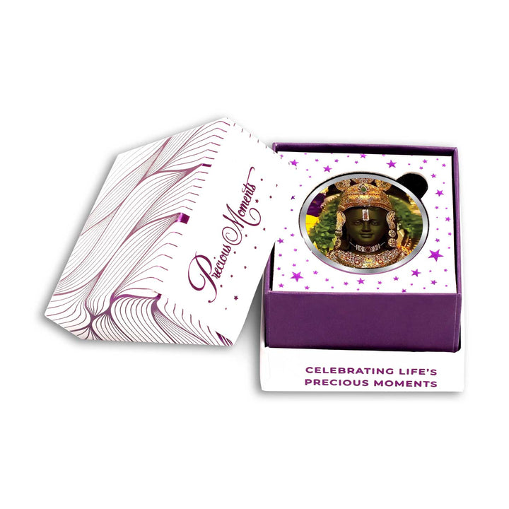 BIS Hallmarked Lord Ram Ji Face Ayodhya Temple Silver Coin 999 Pure