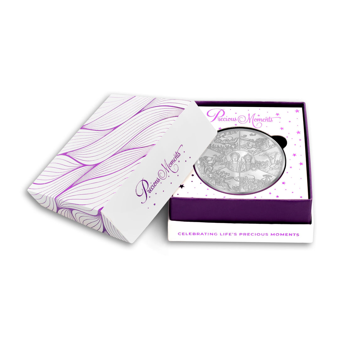 BIS Hallmarked Ramayan 999 Pure Silver Coin