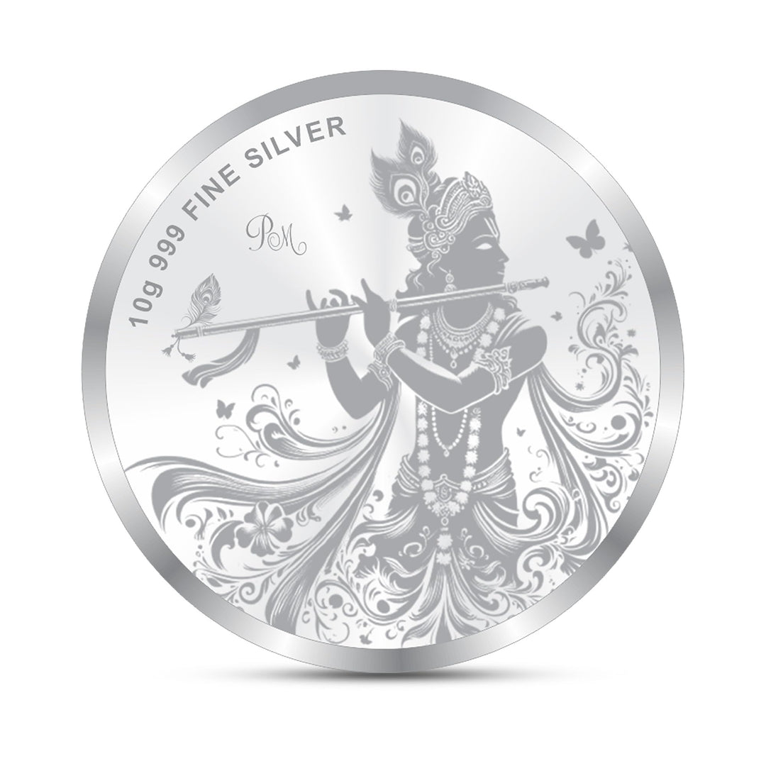 BIS Hallmarked Radha Krishna 999 Pure Silver Coin