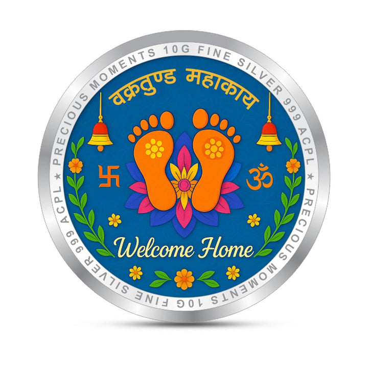 BIS Hallmarked Grah Pravesh House Warming Silver coin 999 Pure