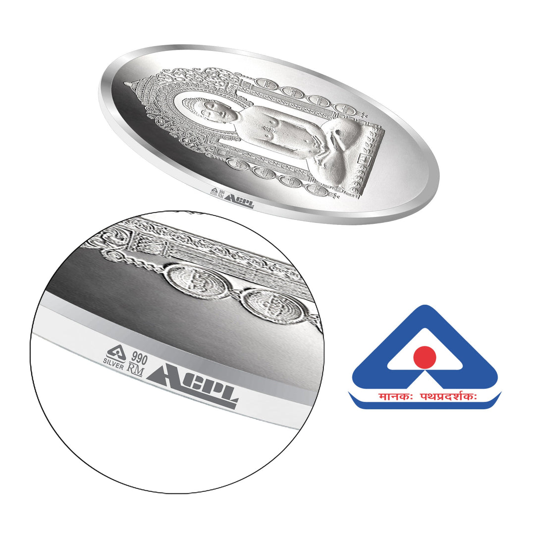 BIS Hallmarked Mahaveer Ji 10GM 999 Pure Silver Coin