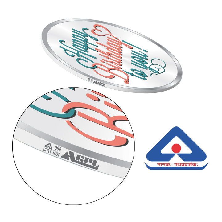 BIS Hallmarked Happy Birthday 999 Pure Silver Coin