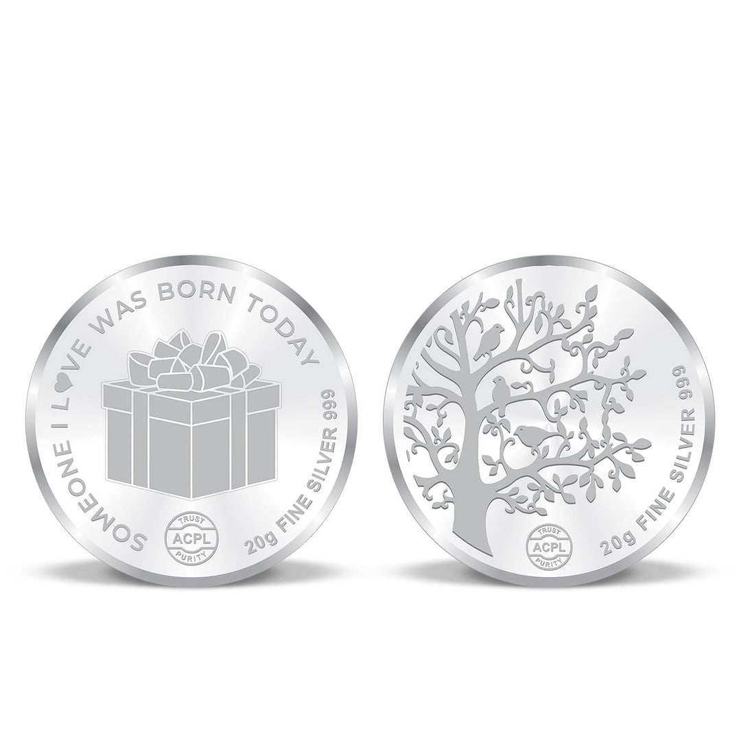 BIS Hallmarked Happy Birthday Celebration Ceremony Gift 999 Pure Silver Coin