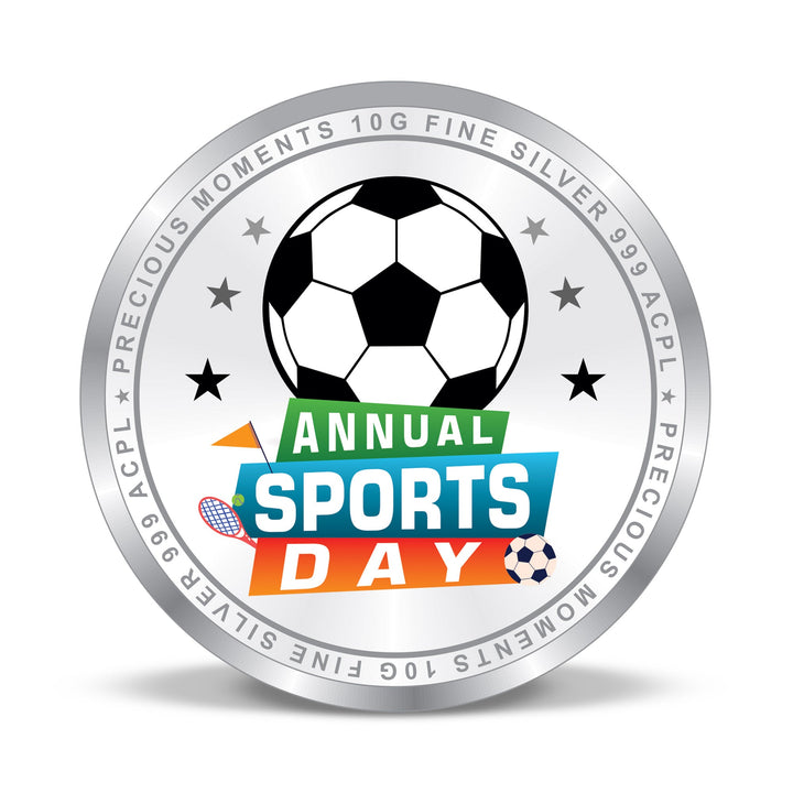 BIS Hallmarked Personalised Sports Silver Coin Best Gifting for Commemorating Winner Player's students 999 Pure