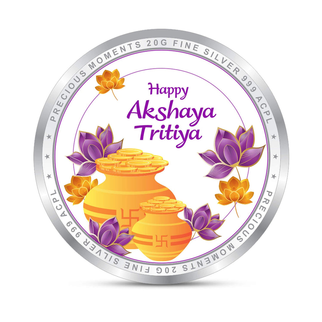 BIS Hallmarked Akshaya Tritiya Silver Coin 999 Pure