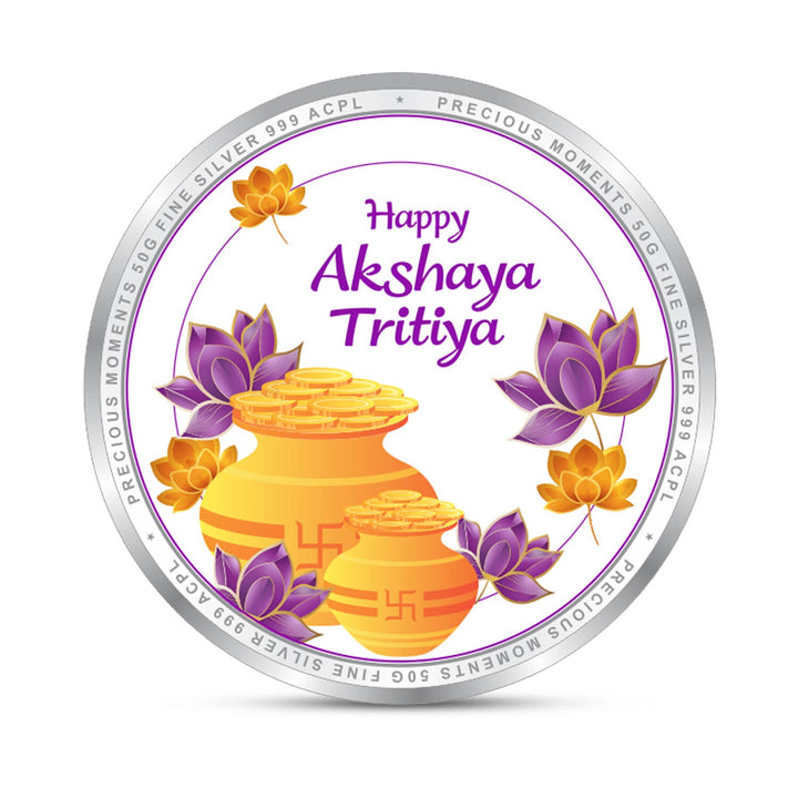 BIS Hallmarked Akshaya Tritiya Silver Coin 999 Pure