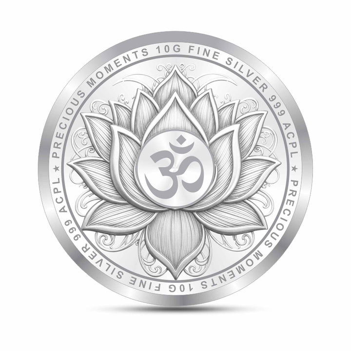 BIS Hallmarked Laxmi Ganesh Silver Coin With 999 Purity