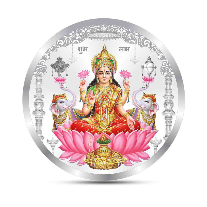 BIS Hallmarked Laxmi Ji Silver Coin With 999 Purity