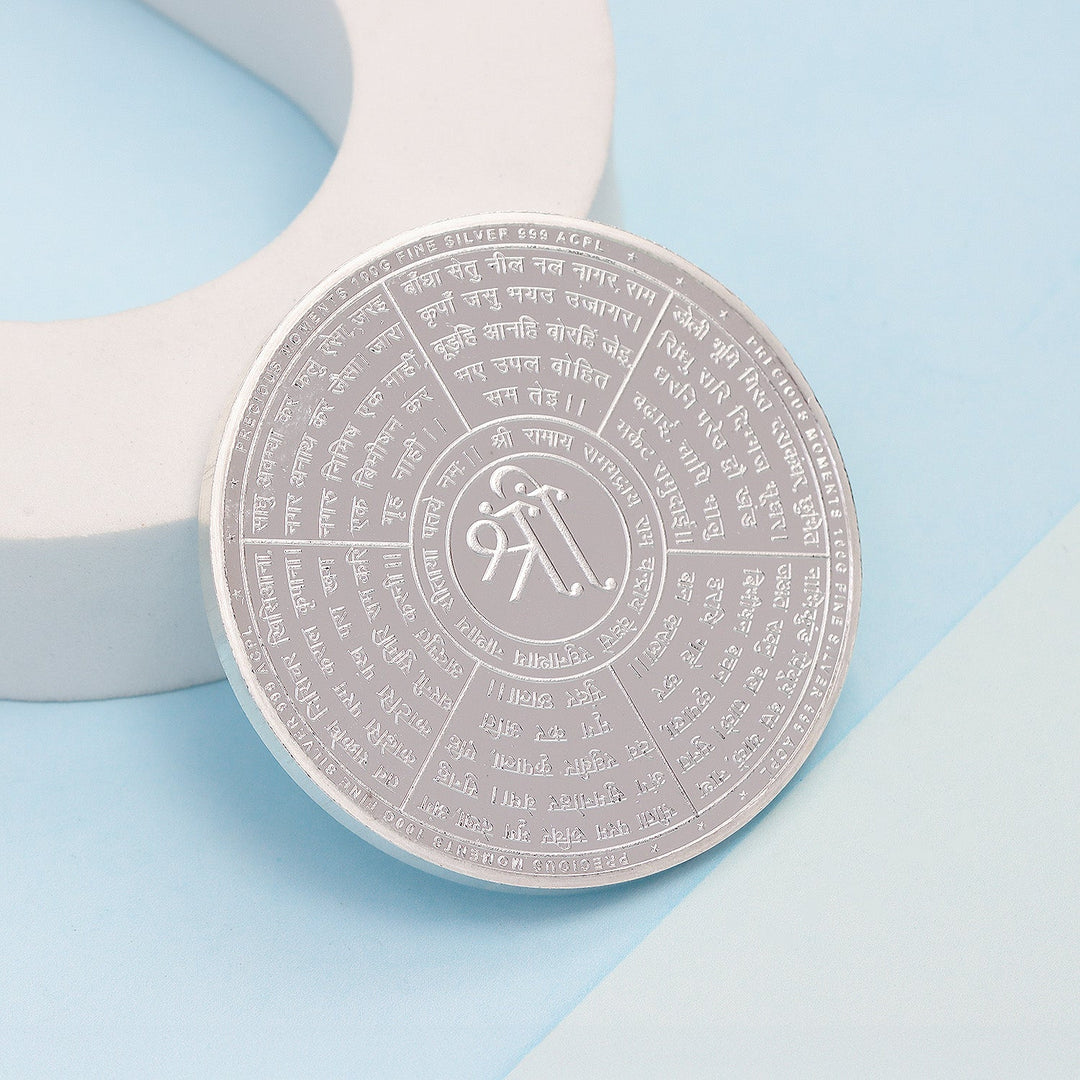 BIS Hallmarked Ramayan 999 Pure Silver Coin