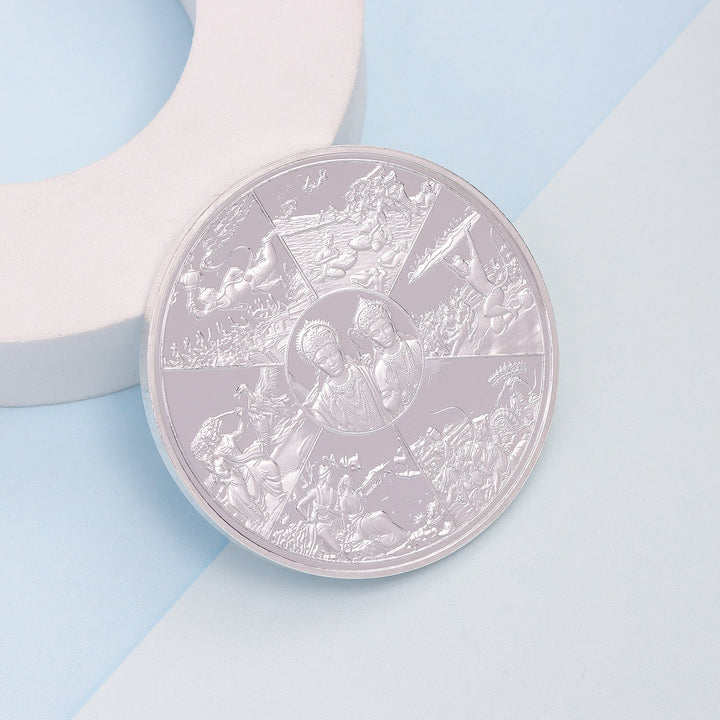 BIS Hallmarked Ramayan 999 Pure Silver Coin