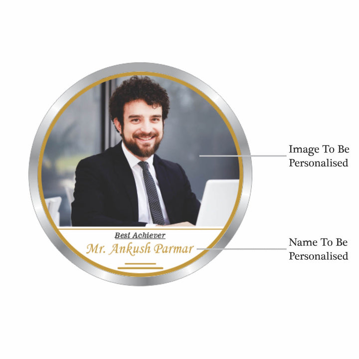 BIS Hallmarked Personalised Best Target Achiever of the Month 999 Pure Silver Coin