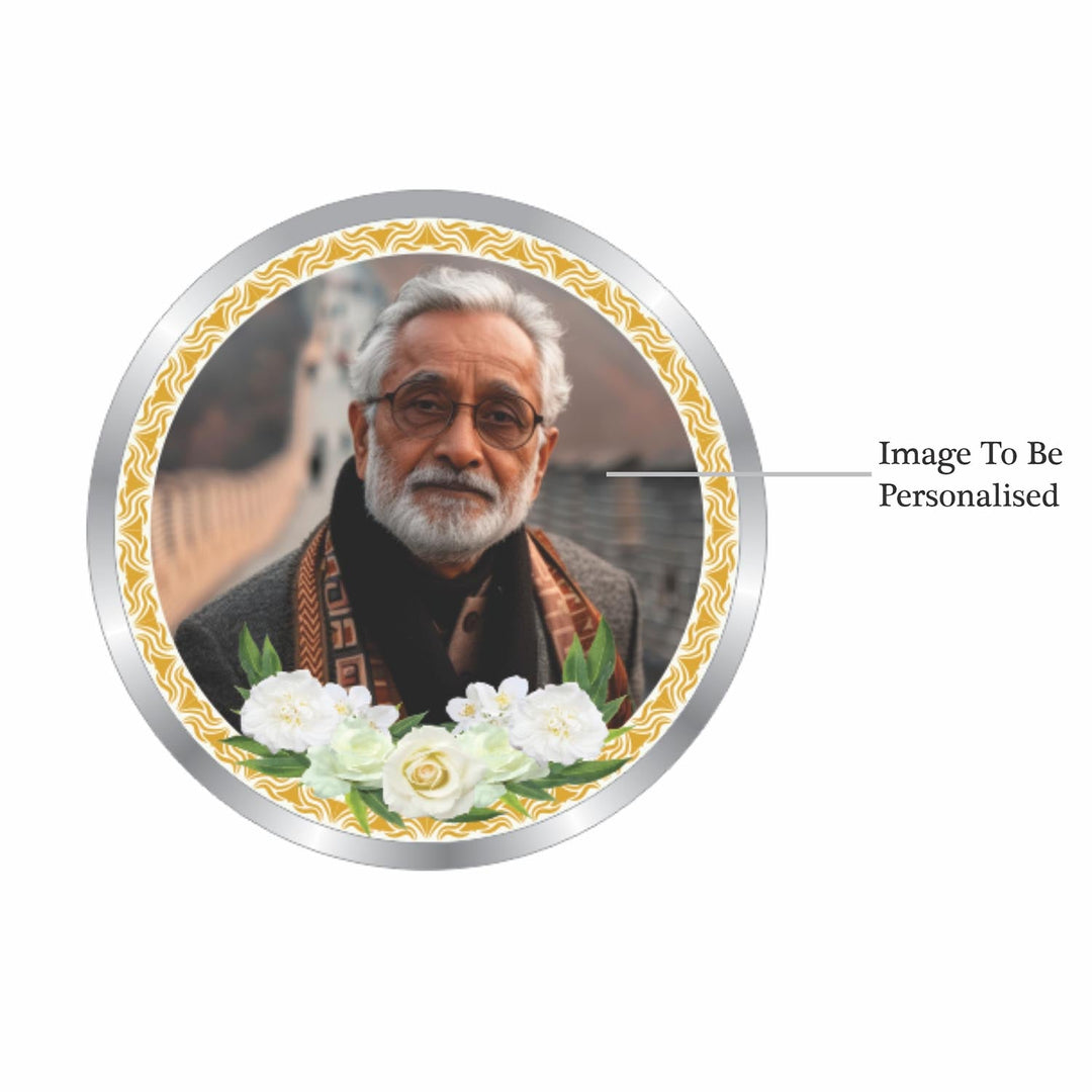 BIS Hallmarked Personalised Memorial Gift in Loving Memory Death Anniversary 999 Pure Silver Coin