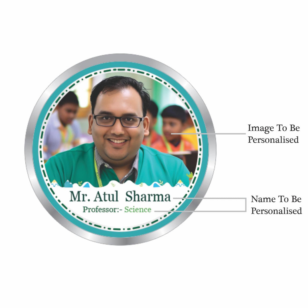 BIS Hallmarked Personalised Best Teacher Coach Gift 999 Pure Silver Coin