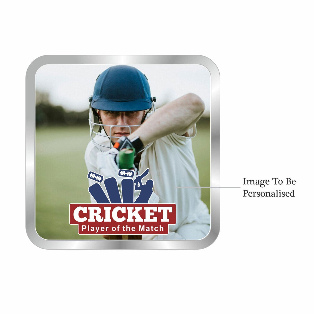 BIS Hallmarked Personalised Silver Coin Sports square Best Gifting for Winner Player 999 Pure