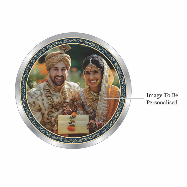 BIS Hallmarked Personalised Wedding Anniversary Beautiful Round Silver Coin 999 Pure