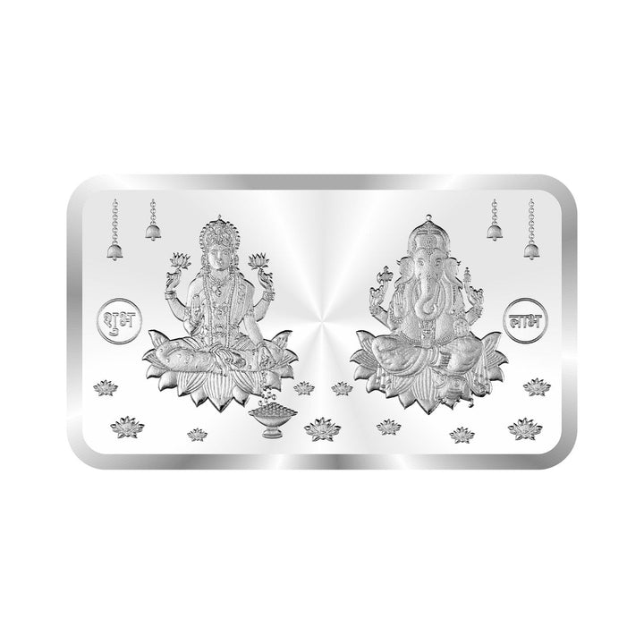 BIS Hallmarked Laxmi Ganesh Silver Bar 999 Pure Silver
