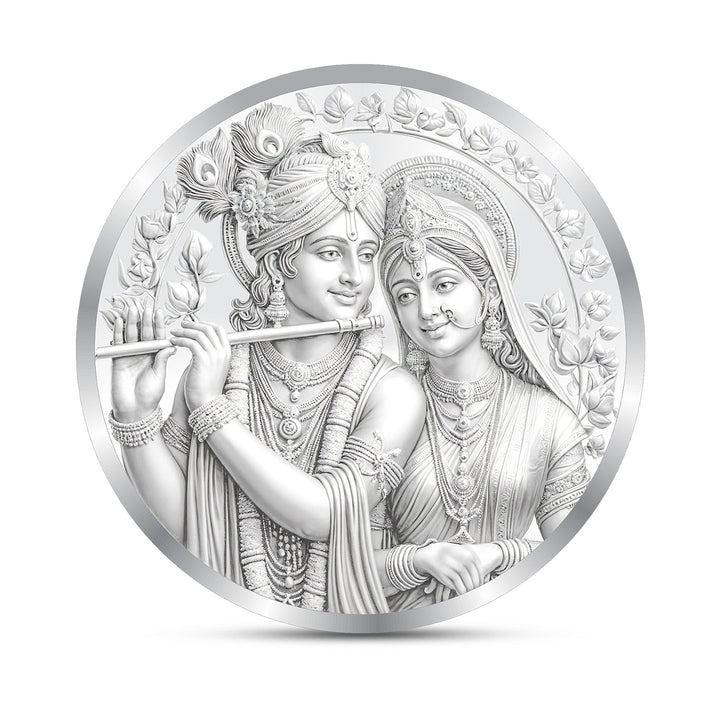 BIS Hallmarked Radha Krishna 999 Pure Silver Coin