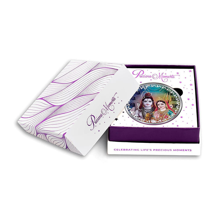 BIS Hallmarked Lord Shiva & Goddess Parvati 999 Pure Silver Coin