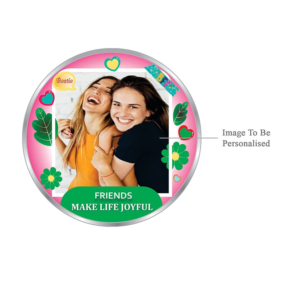 BIS Hallmarked Personalised Happy Friendship Day 999 Pure Silver Coin
