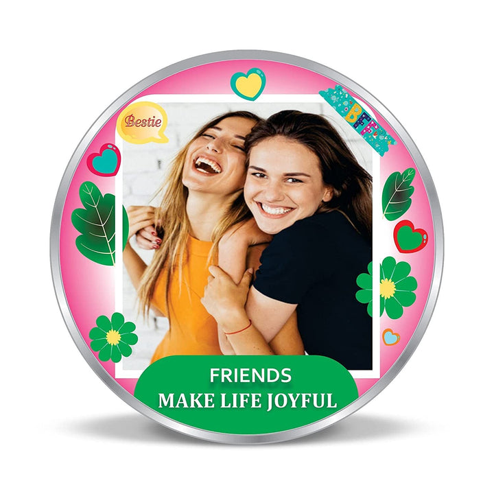 BIS Hallmarked Personalised Happy Friendship Day 999 Pure Silver Coin