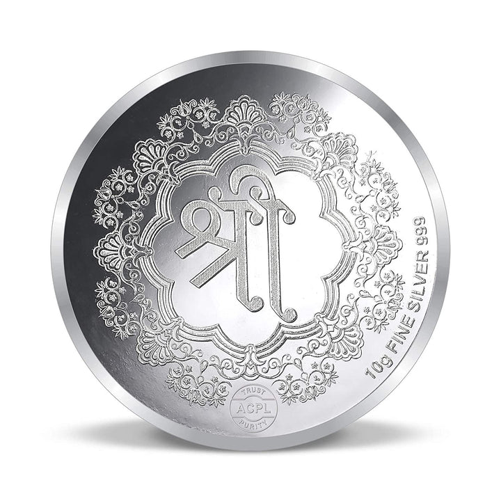 BIS Hallmarked Ashta Laxmi 999 Pure Silver Coin