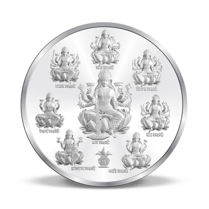 BIS Hallmarked Ashta Laxmi 999 Pure Silver Coin