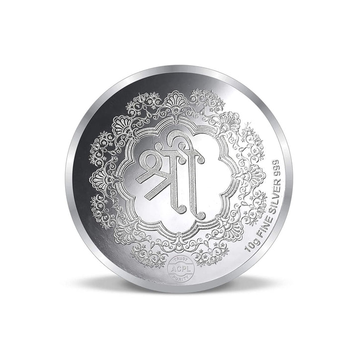 BIS Hallmarked Shree Balaji 10GM 999 Pure Silver Coin