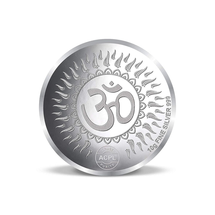 BIS Hallmarked Sai Baba 10GM 999 Pure Silver Coin