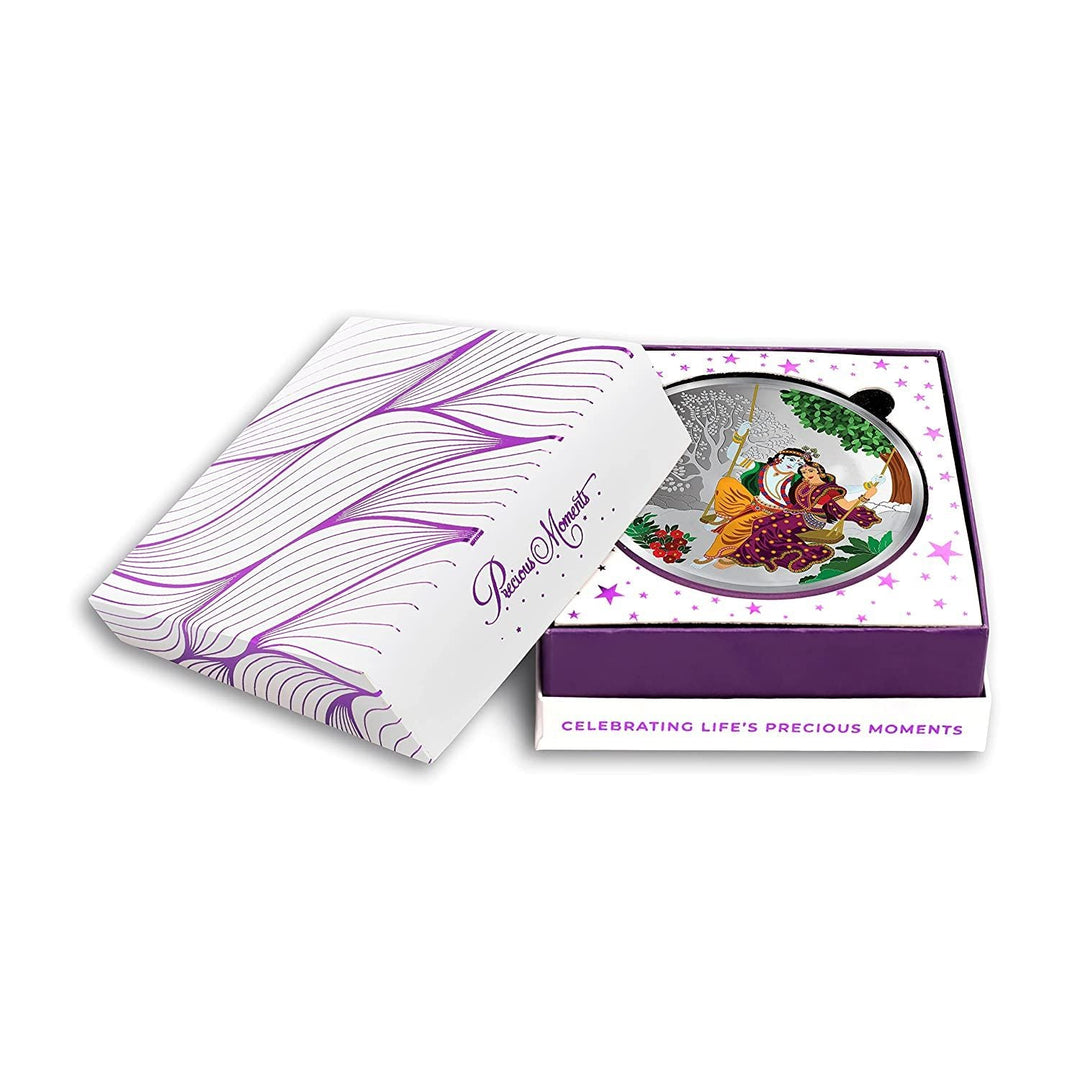 BIS Hallmarked Radha Krishna on The Swing 999 Pure Silver Coin