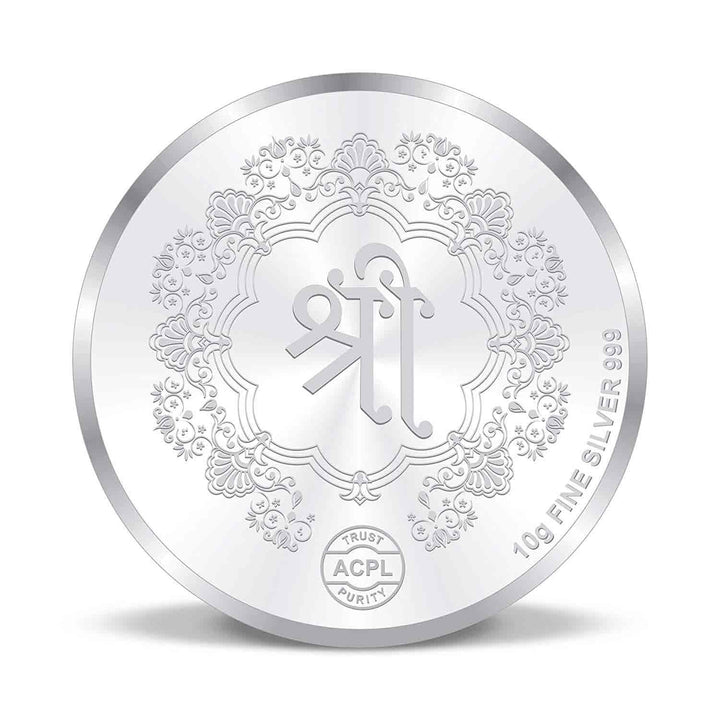 BIS Hallmarked Maa Laxmi and Ganesh 999 Pure Silver Coin