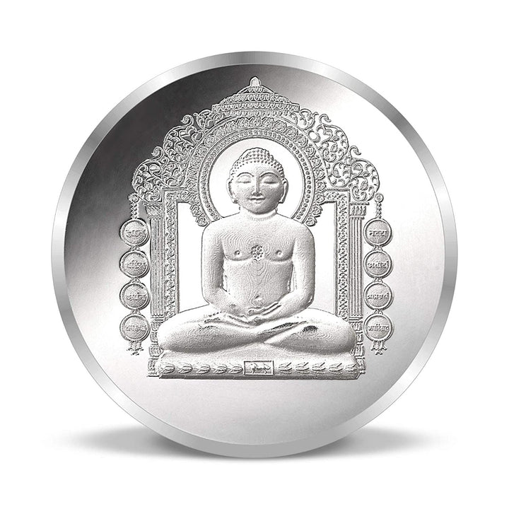 BIS Hallmarked Mahaveer Ji 10GM 999 Pure Silver Coin
