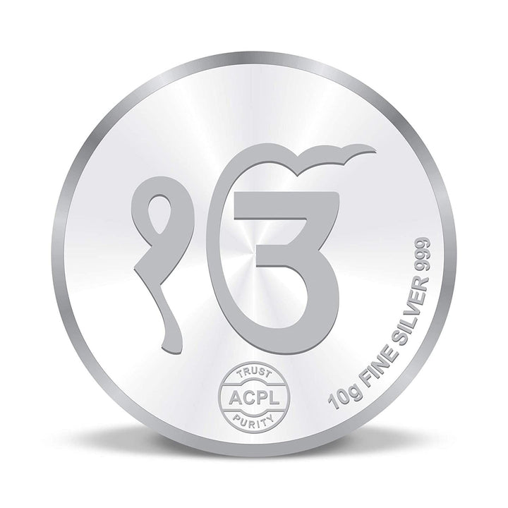 BIS Hallmarked Shree Gurunanak Dev Ji 999 Pure Silver Coin